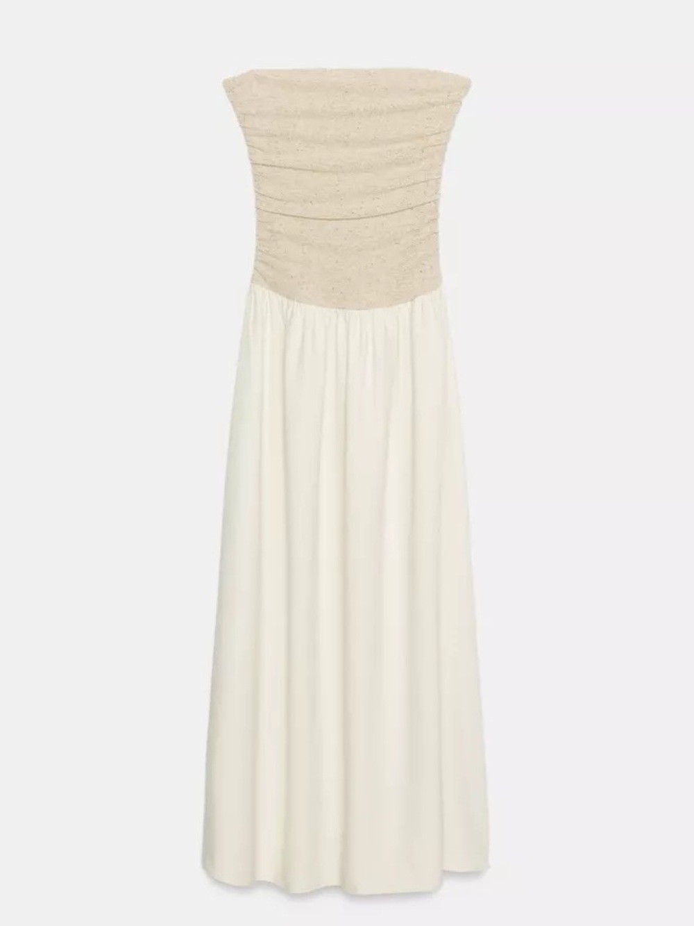 ZARA COMBINATION STRAIGHT NECK DRESS - Picture 5 of 9